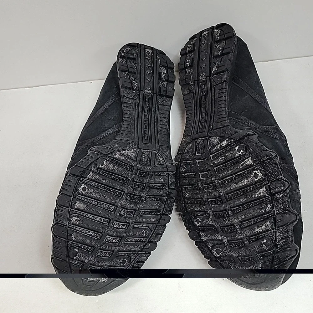 Skechers Relaxed Fit Air-Cooled Memory Foam‎ Women's Black Slip On Shoes 8.5